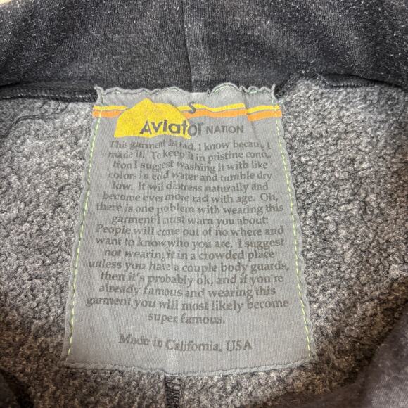 Aviator Nation Charcoal Joggers with Rainbow Stripes - Picture 4 of 9